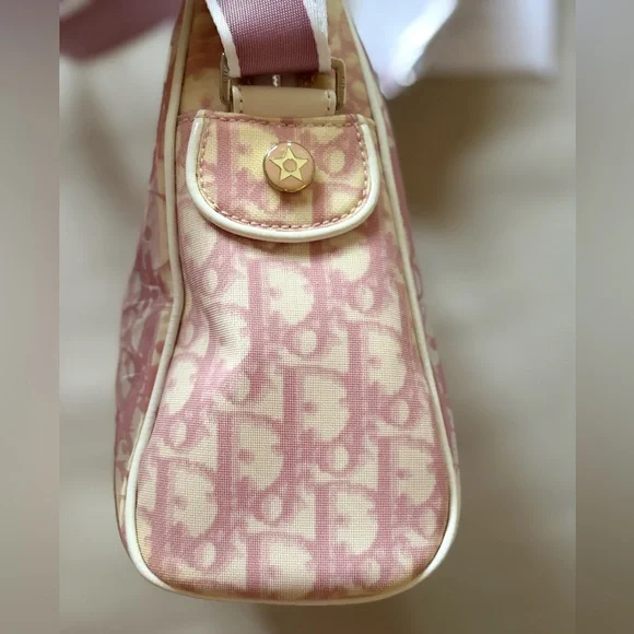Dior Vintage 2000’s Pink Transparent Monogram Crossbody Bag - Picture 5 of 8